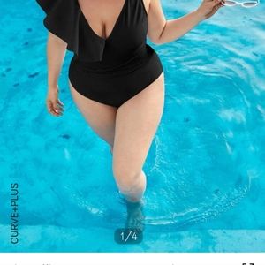 Ruffle Trim Swimsuit